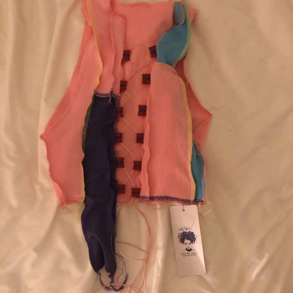 NWT Deconstructed Crop Top